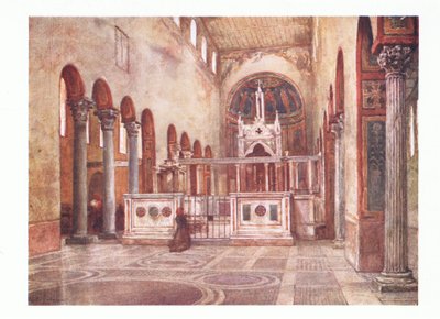 Santa Maria in Cosmedin (vroege christelijke basiliek), uit Rome gepubliceerd door A & C Black Ltd, 1925 door Alberto Pisa